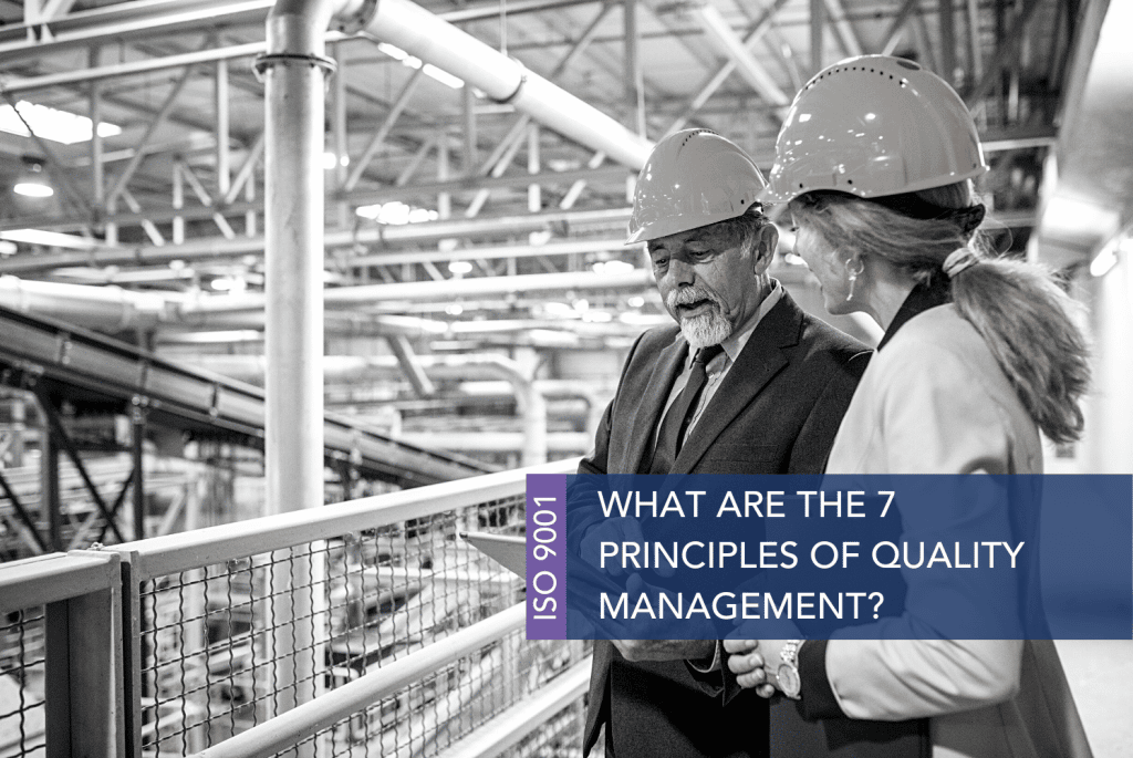 What are the 7 principles of quality management FEATURE A group of people wearing hard hats