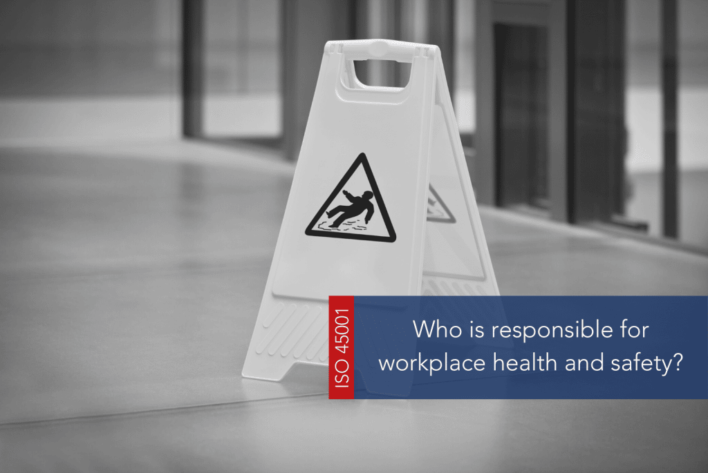 Who is responsible for workplace health and safety MAIN A white sign with a black arrow