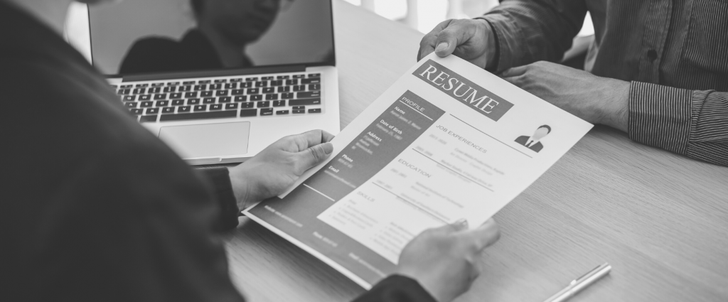 Careers New Header Close-up of hands holding a resume