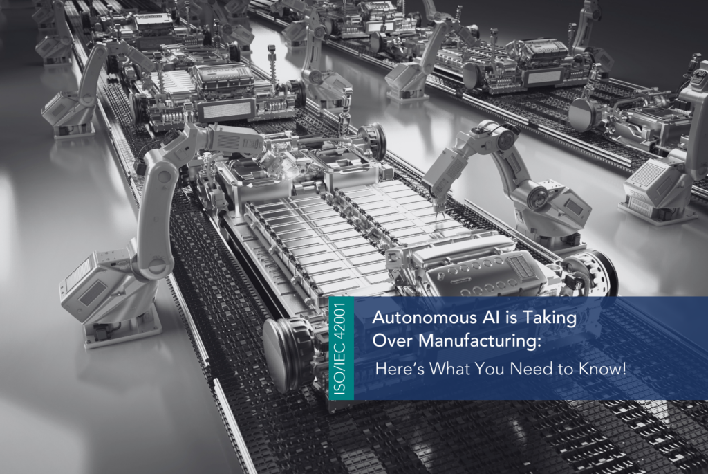 Autonomous AI is taking over manufacturing MAIN A group of robotic arms on a conveyor belt