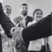 A close-up of people shaking hands